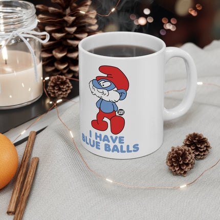 Blue Balls Smurf Ceramic Mug