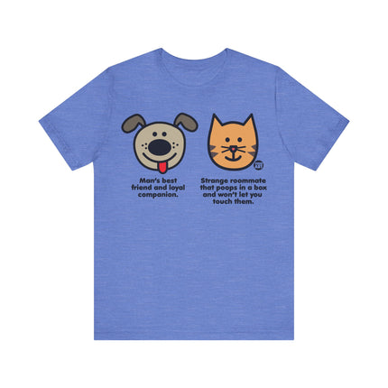 Dog vs Cat Tee, Funny Dog Lover Tshirt