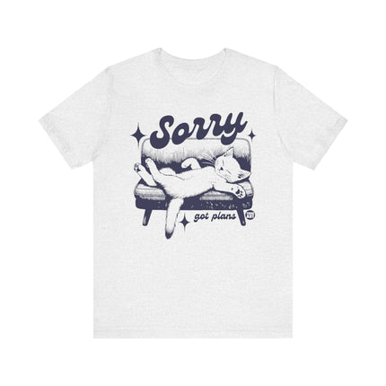 Sorry Got Plans Cat Tee, Cute Got Plans Cat Tshirt