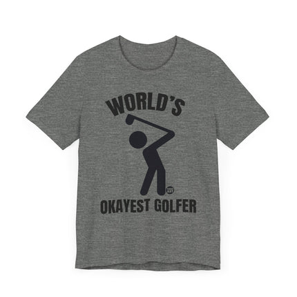 Funny "World's Okayest Golfer" Tee Shirt