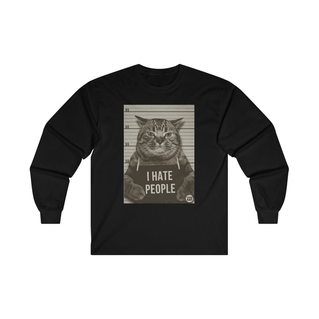 I Hate People Cat Ultra Cotton Long Sleeve Tee