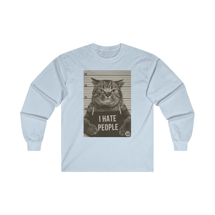 I Hate People Cat Ultra Cotton Long Sleeve Tee