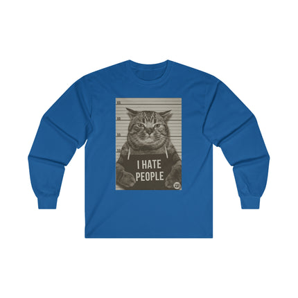 I Hate People Cat Ultra Cotton Long Sleeve Tee