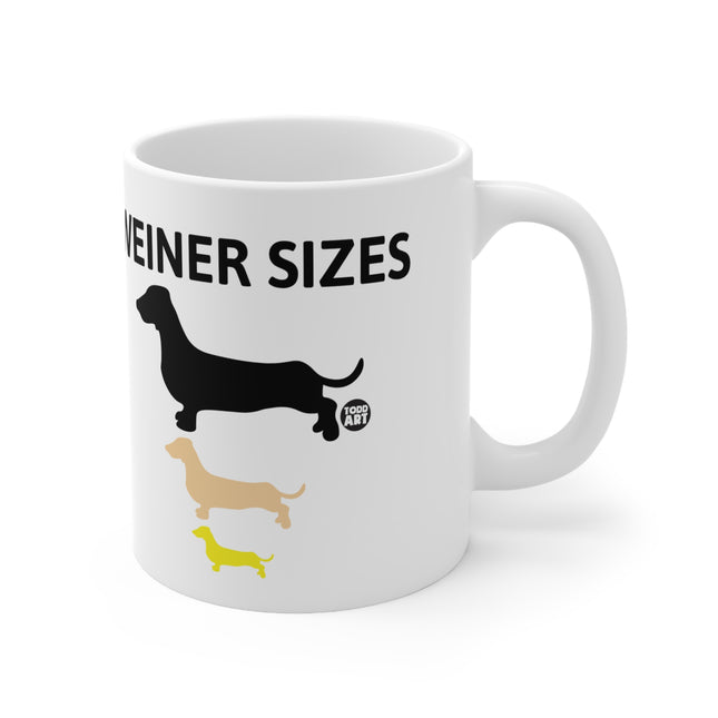 Weiner Sizes Ceramic Mug