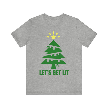 Let's Get Lit Xmas Tree Unisex Tee