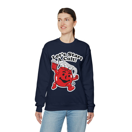 Let's Start a Cult Kool Aid Man Crewneck Sweatshirt