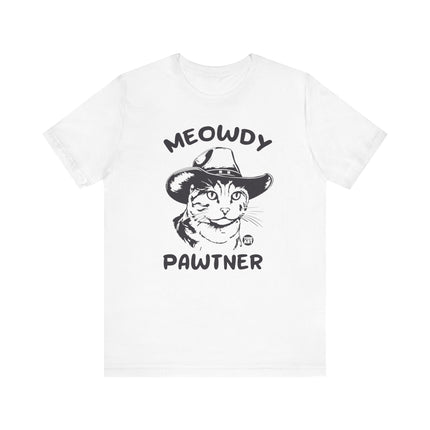 Meowdy Pawtner Cat Tee, Cute Cat Cowboy Tshirt