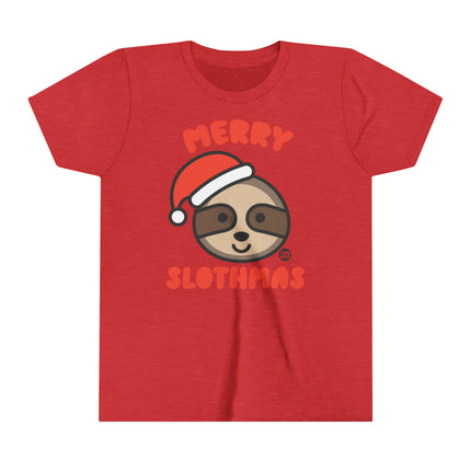 Merry Slothmas Kids Short Sleeve Tee