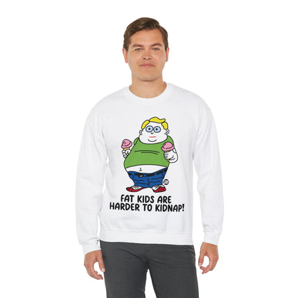 Fat Kids Are Harder to Kidnap Crewneck Sweatshirt