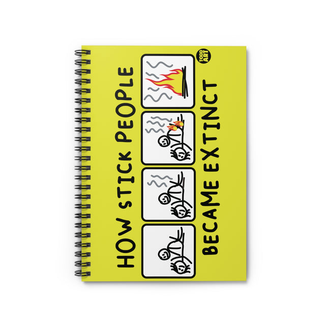 Stick People Extinct Spiral Notebook - Ruled Line