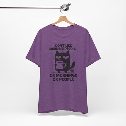 Don't Like Mornings Cat Tshirt