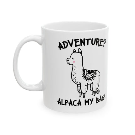 Adventure Alpaca My Bags Ceramic Mug