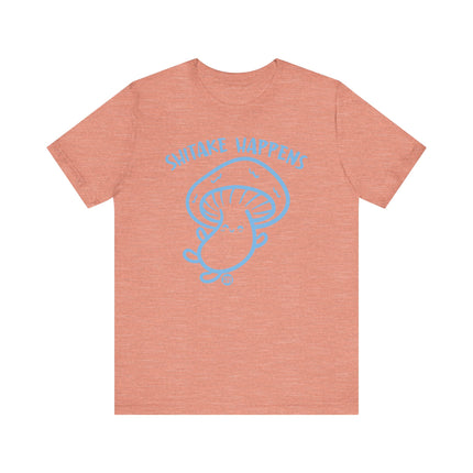 Cute "SHITAKE HAPPENS" Mushroom Tee Shirt