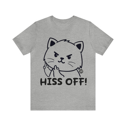 Hiss Off Cat Unisex Short Sleeve Tee