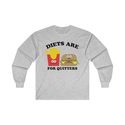 Diets Are For Quitters Burger and Fries Ultra Cotton Long Sleeve Tee