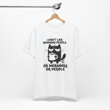 Don't Like Mornings Cat Tshirt