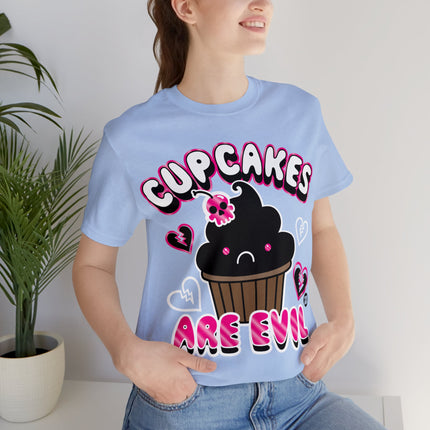 Cupcakes Are Evil Unisex Tee