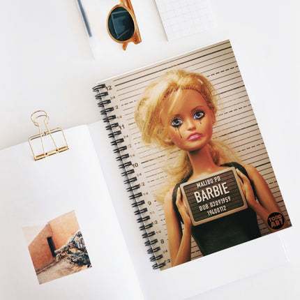 Barbie Malibu Mugshot Spiral Notebook - Ruled Line