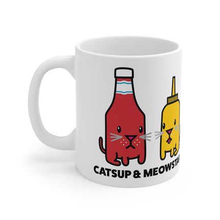 Catsup Meowstard Ceramic Mug