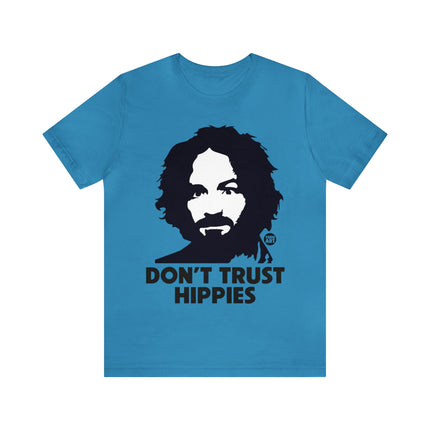 Don't Trust Hippies Charles Manson Unisex Short Sleeve Tee