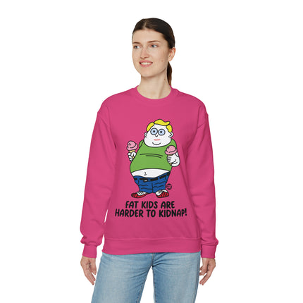 Fat Kids Are Harder to Kidnap Crewneck Sweatshirt