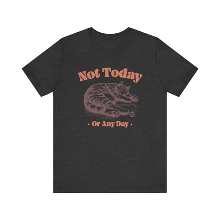 Funny "NOT TODAY OR ANY DAY" Cat Tee Shirt