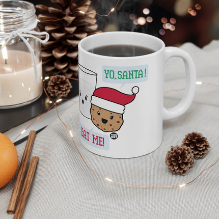 Yo Santa Eat Me Christmas Cookies Ceramic Mug