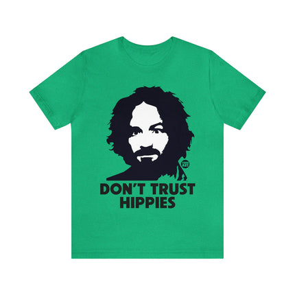 Don't Trust Hippies Charles Manson Unisex Short Sleeve Tee