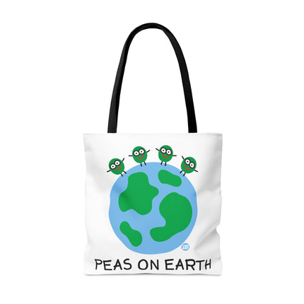 Peas on Earth Tote Bag