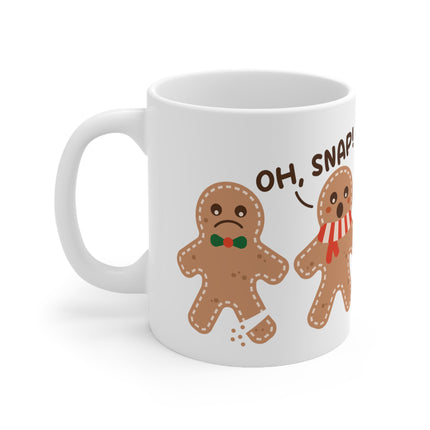 Oh Snap Gingerbread Man Christmas Mug