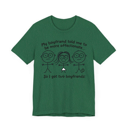 Funny "TWO BOYFRIENDS" Tee Shirt