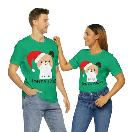 Santa Paws Dog Christmas Unisex Tee