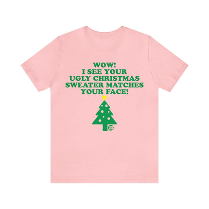 Wow Ugly Xmas Sweater Unisex Tee