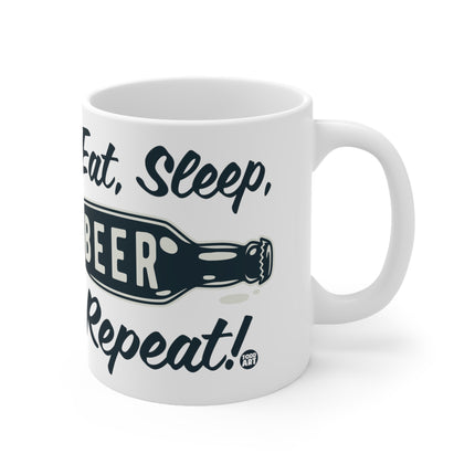 Eat Sleep Beer Ceramic Mug