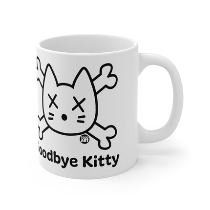 Goodbye Kitty Skull And Crossbones Ceramic Mug