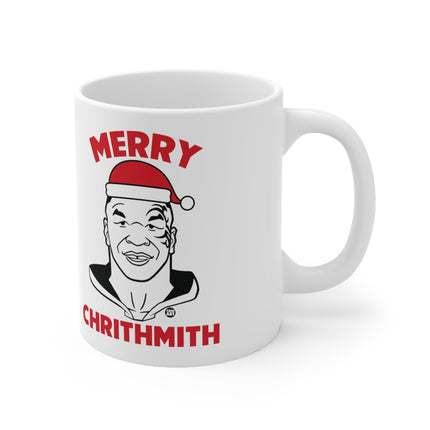 Merry Chrithmith Mike Tyson Santa Ceramic Mug