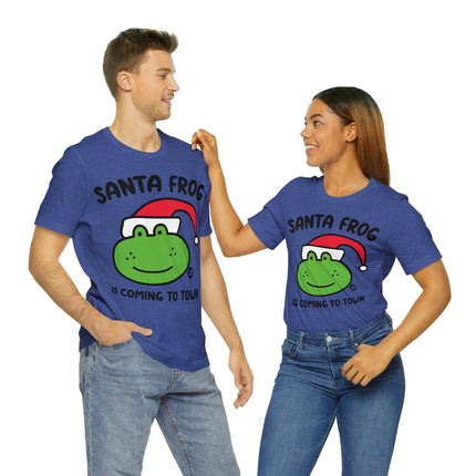 Santa Frog Christmas Unisex Tee