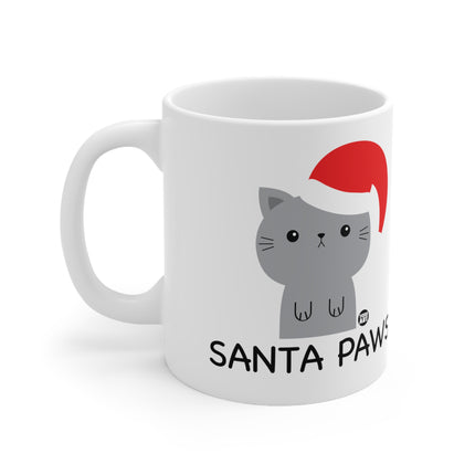 Santa Paws Cat Christmas Ceramic Mug