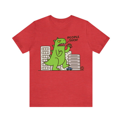 People Suck Godzilla Unisex Short Sleeve Tee