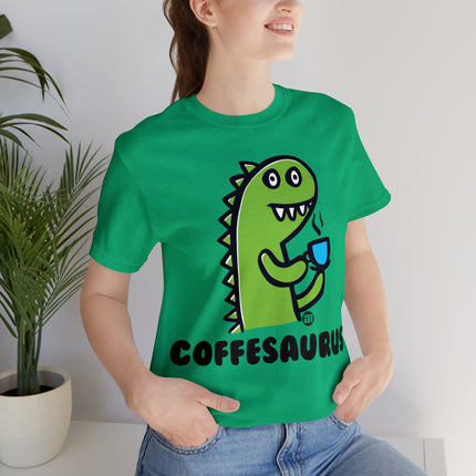 Coffeesaurus Dinosaur Unisex Tee