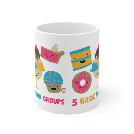 5 Basic Food Groups Ceramic Mug