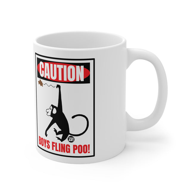 Boys Fling Poo Ceramic Mug