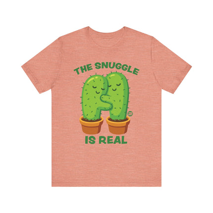 Cute "SNUGGLE IS REAL" Cactus Tee Shirt