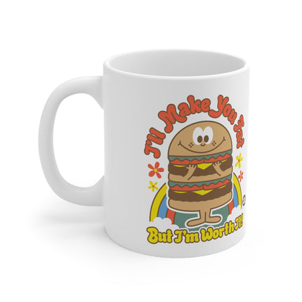 Funshine Burger Fat But Worth It Ceramic Mug