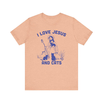 I Love Jesus and Cats Tee