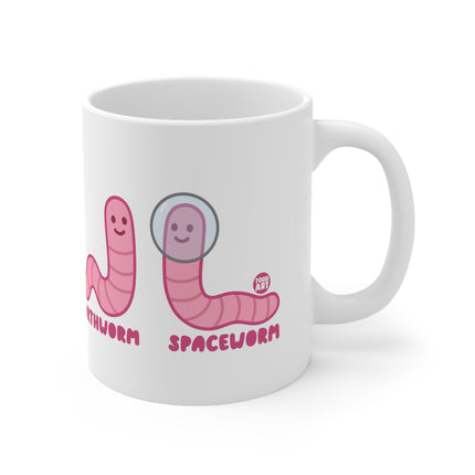 Earthworm Spaceworm Ceramic Mug