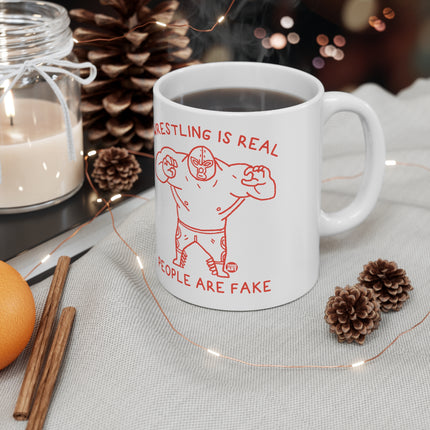 Wrestling Real Ceramic Mug