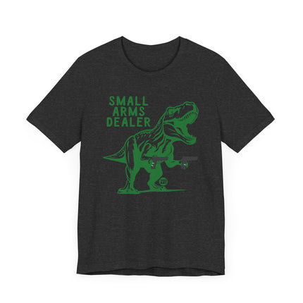 Funny "SMALL ARMS DEALER" Dino Tee Shirt