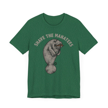 Funny "SHAVE THE MANATEES" Tee Shirt