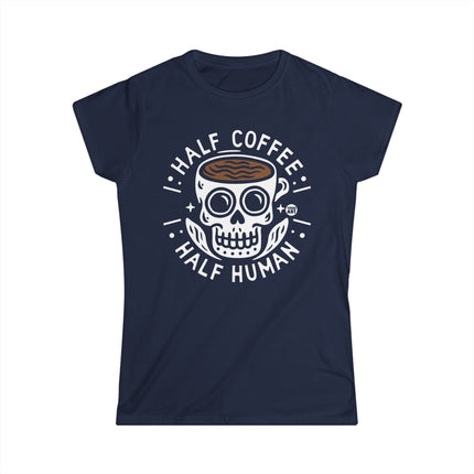 Half Coffee Half Human Women's Softstyle Tee